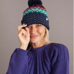 NWT Marine Layer x LF Fairisle Beanie in Navy